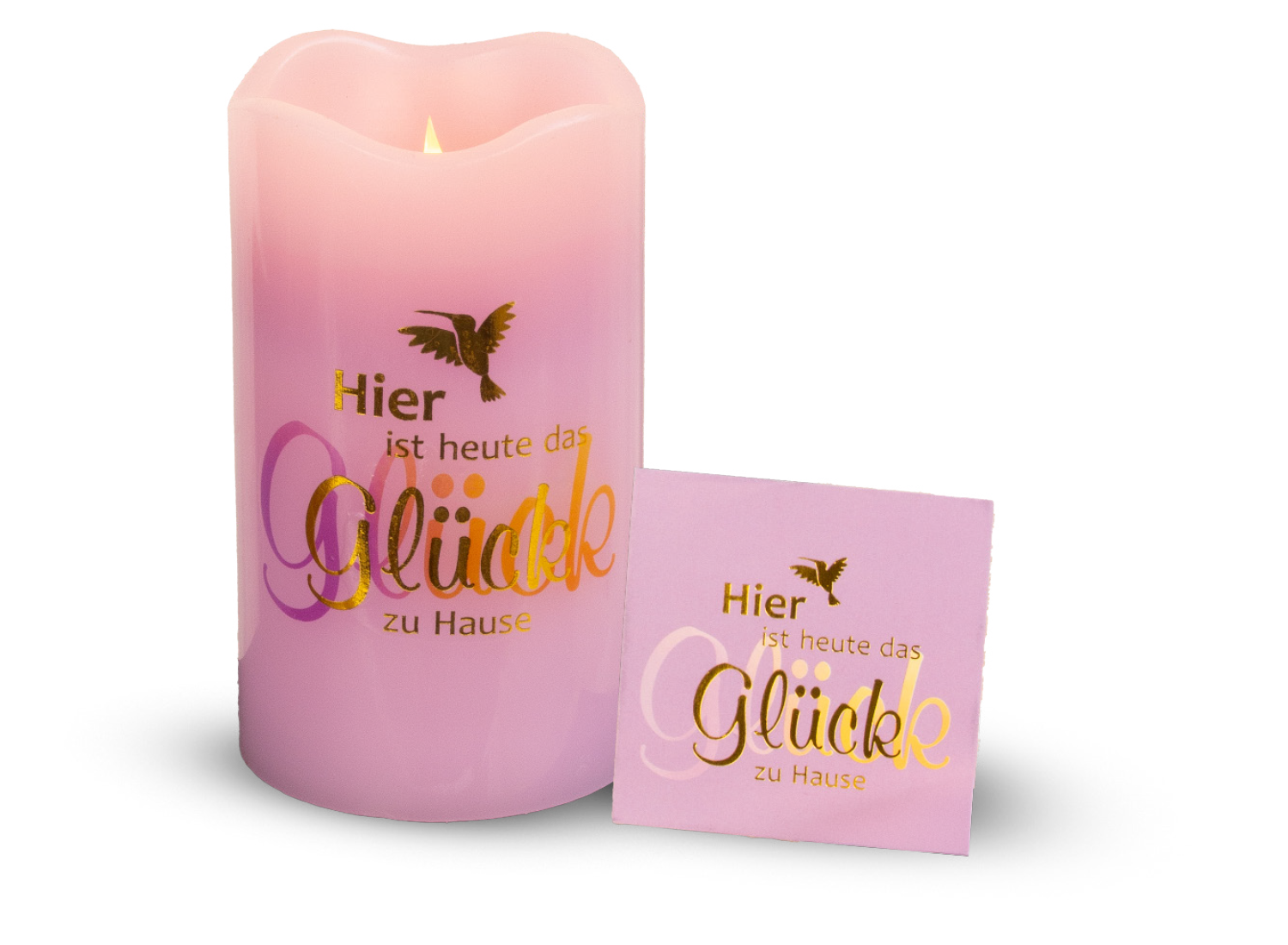 LED Echtwachskerze FLIEDER