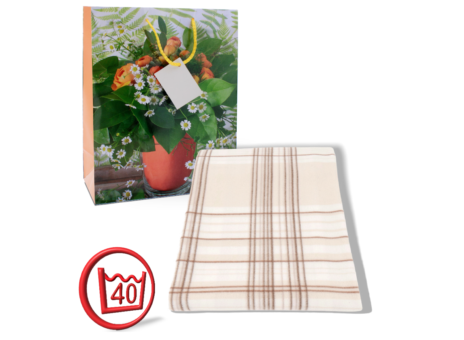 Polarfleecedecke kariert