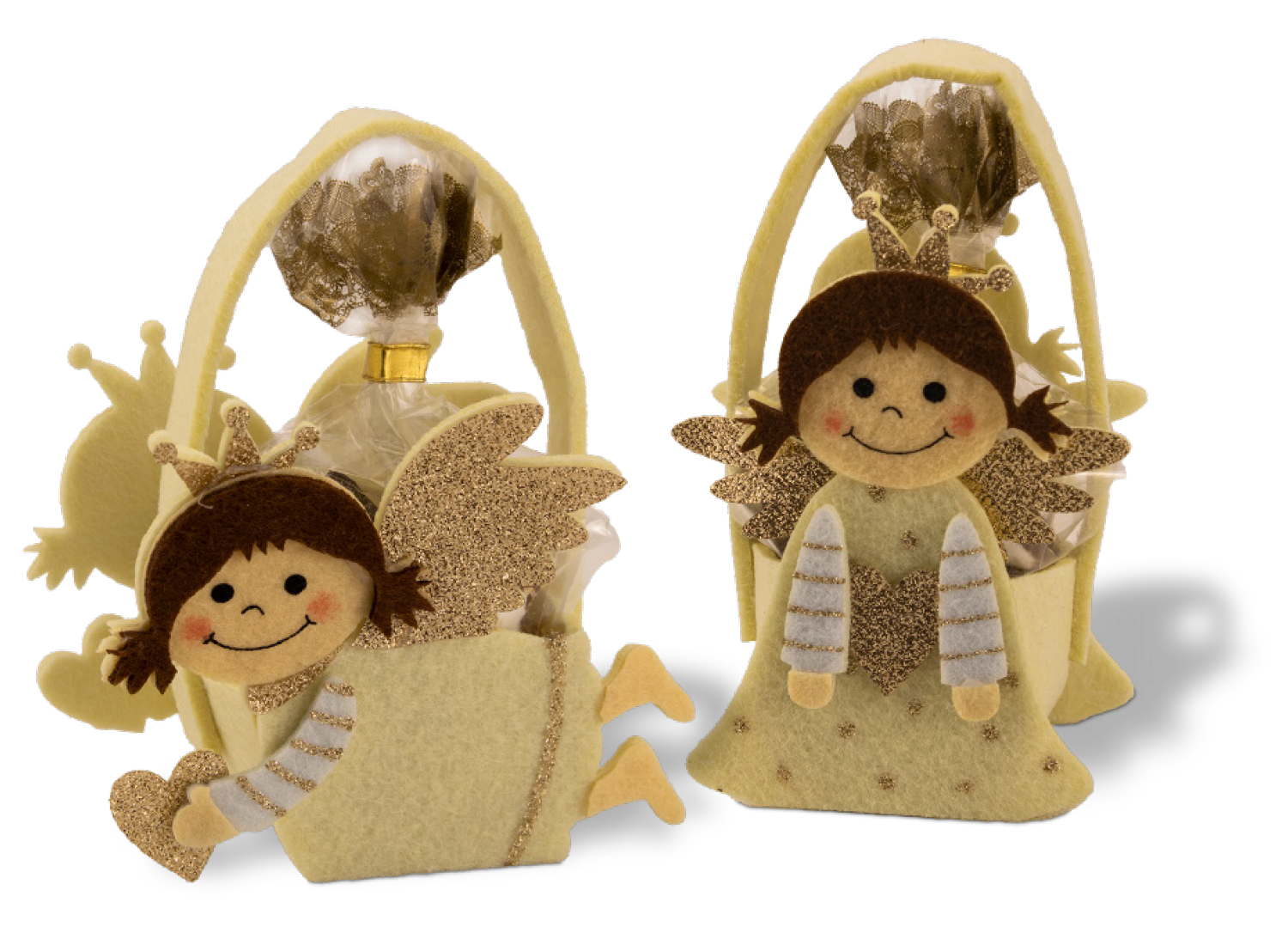 Filztasche Engelchen gefüllt