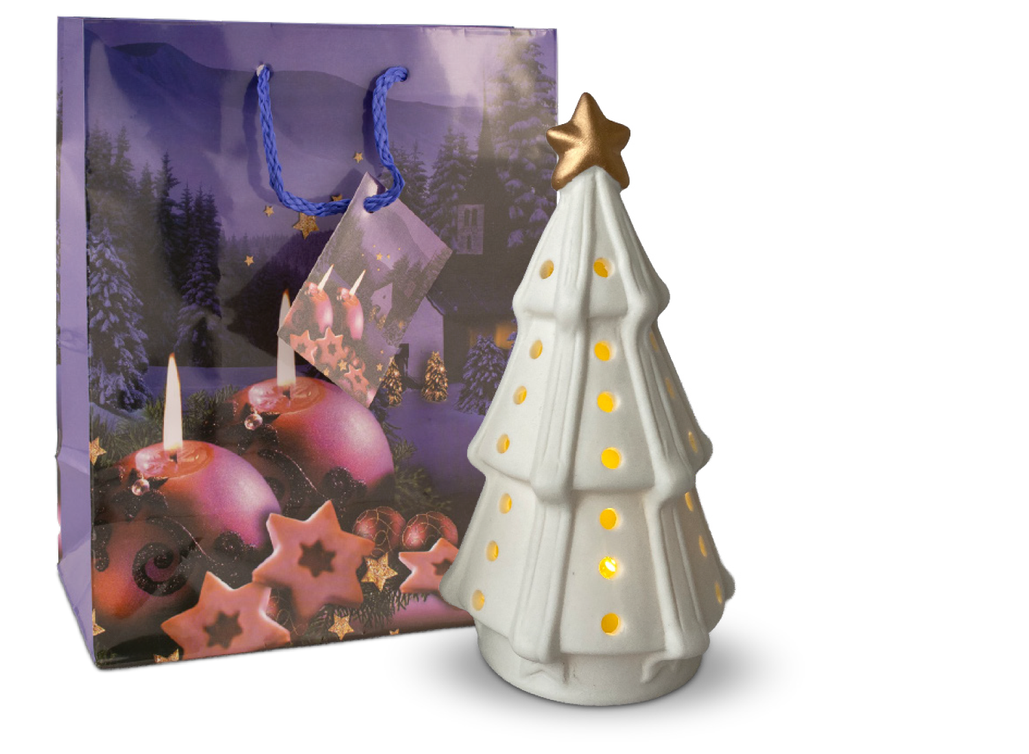 Porzellan Tanne mit LED