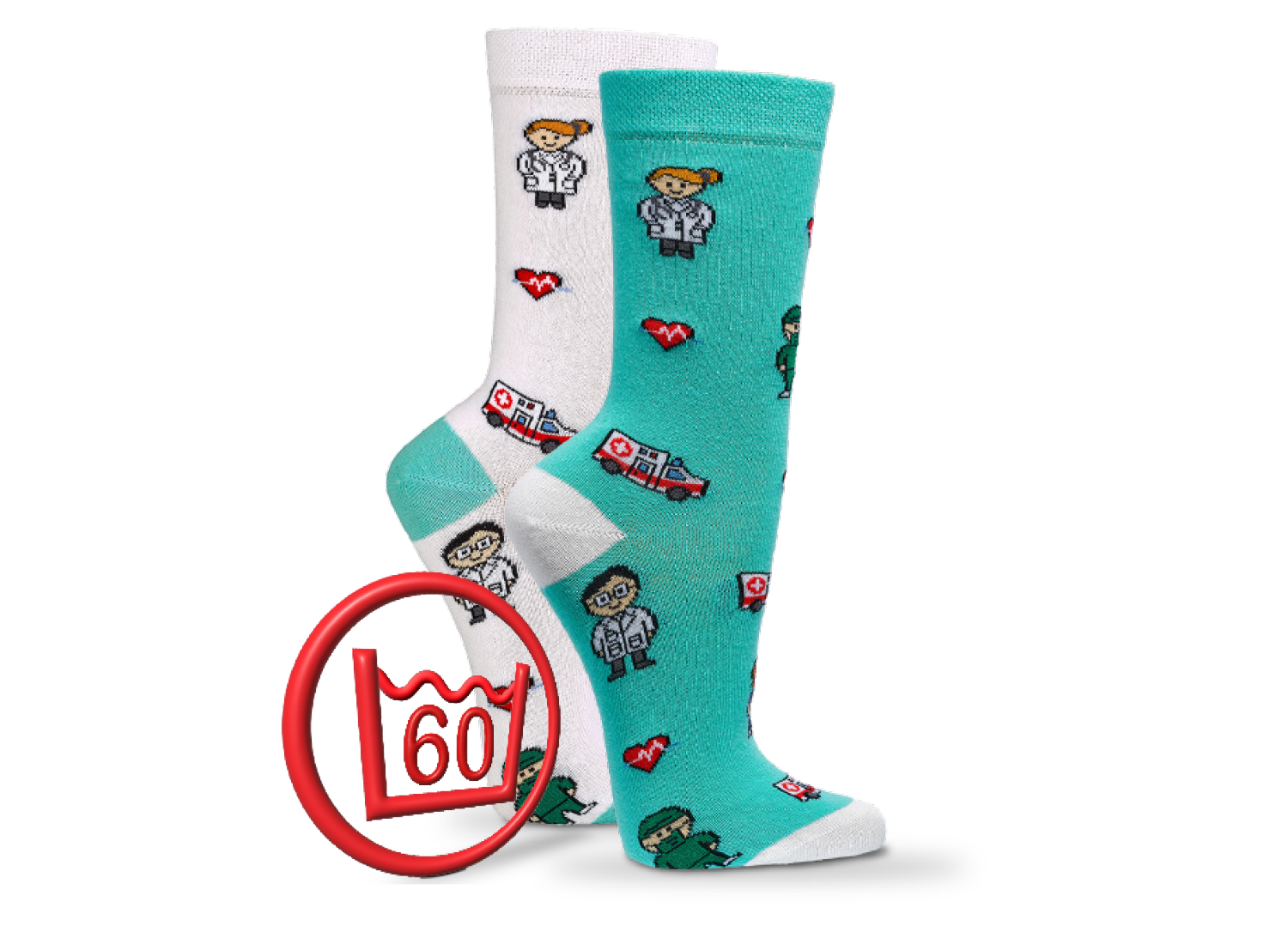 Krankenschwester-/-pflegersocken Gr. 42-47 1 Paar